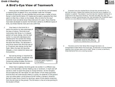 Grade 6 Reading. Grade 6 Reading, STAAR Released Questions, Selections 1-2 (Expository/Fiction) Figure 19D (Expository): make inferences about text.