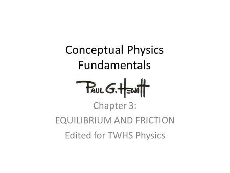 Conceptual Physics Fundamentals