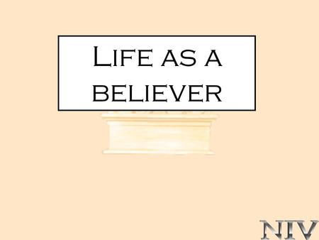 Life as a believer. 1 CORINTHIAN 6:1-20 SUBJECT CHRISTIAN WITNESS.