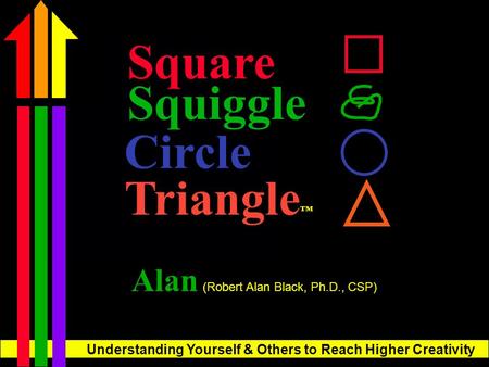 Understanding Yourself & Others to Reach Higher Creativity Square Alan (Robert Alan Black, Ph.D., CSP) Triangle ™ Circle Squiggle.