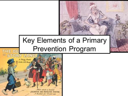 Key Elements of a Primary Prevention Program. Percent of Preschool Children Exceeding Selected Blood Lead Levels, NHANES II - III Pirkle JL, et al. Environ.