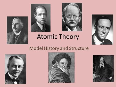 Atomic Theory Model History and Structure. I. Models of the Atom A. The Evolution of Atomic Models 1. He believed that there had to be a basic building.