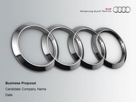 Business Proposal Candidate Company Name Date. 2Titel oder Name, Abteilung, Datum Audi Korea / Dealer Development Table of Contents ► Requirement of Audi.