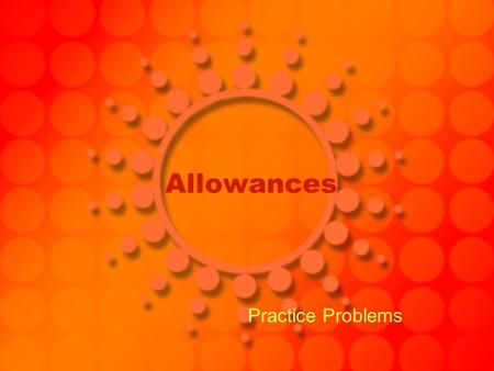 Allowances Practice Problems. Example 1 Suppose you have a fine assembly task –Standing –Requires approximately 300 kCal / hr (based on HR measurement)