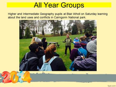 All Year Groups Higher and Intermediate Geography pupils at Blair Atholl on Saturday learning about the land uses and conflicts in Cairngorm National park.