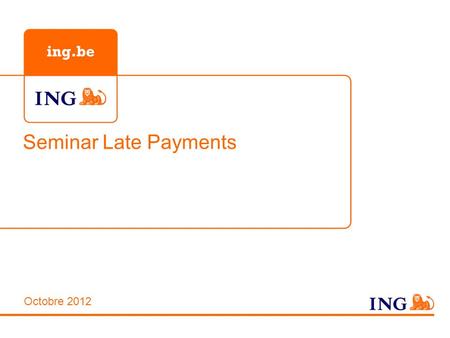 Seminar Late Payments Octobre 2012. 2 Table of content Late payments: Some facts What are the reasons for late payments Recommendations Choose an appropriate.