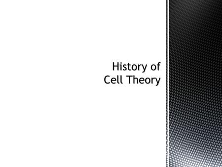 Robert Hooke (1665) - saw tiny, empty compartments in cork - called them “cellulae” (Latin for “small room”) - they were actually walls of dead cells.