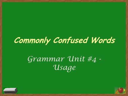 Commonly Confused Words