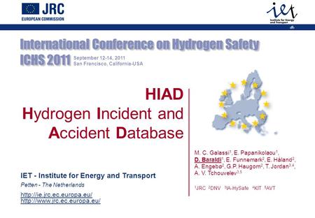 Hydrogen Incident and Accident Database