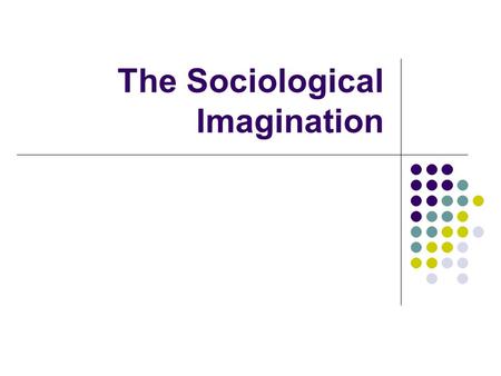 The Sociological Imagination. Introduction C. Wright Mills (1916-1962) coined the phrase “sociological imagination” “The ability to see the connection.