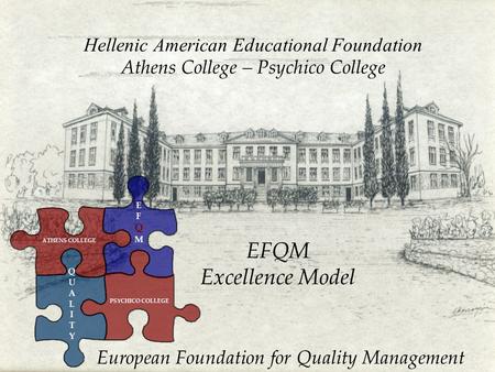 Hellenic American Educational Foundation Athens College – Psychico College EFQM Excellence Model European Foundation for Quality Management ATHENS COLLEGE.