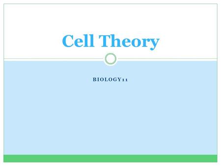 BIOLOGY11 Cell Theory. Some Random Cell Facts! The average human being is composed of around 100 Trillion individual cells!!! It would take as many as.