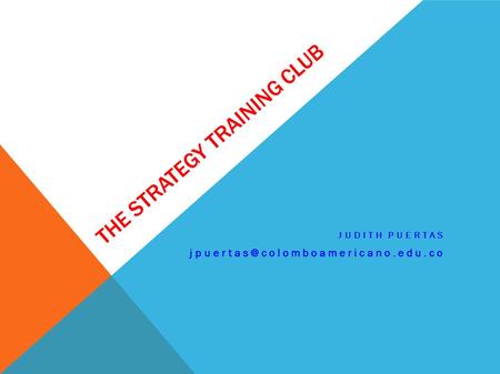 THE STRATEGY TRAINING CLUB JUDITH PUERTAS