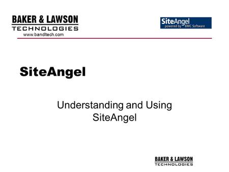 SiteAngel Understanding and Using SiteAngel www.bandltech.com.