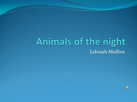 Lelonah Mullins. Characteristics Animals that sleep in the day and come out at night are called nocturnal. Many have very sensitive hearing. Most have.