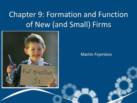 Chapter 9: Formation and Function of New (and Small) Firms Martin Fejerskov.