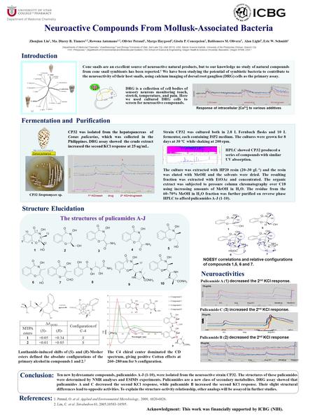 Neuroactive Compounds From Mollusk-Associated Bacteria Zhenjian Lin 1, Ma. Diarey B. Tianero 1,2, Rowena Antemano 1,2, Olivier Peraud 1, Margo Haygood.