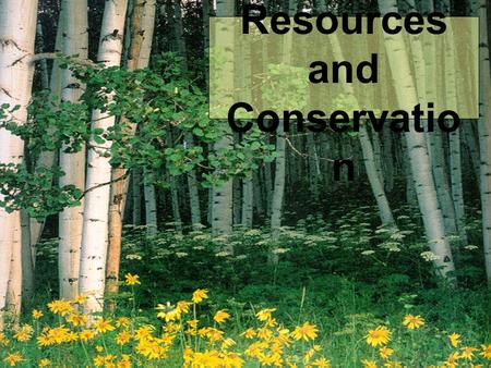 Land Resources and Conservatio n. Land Ownership in U.S. 55% of land in U.S. is privately owned 35% of land in U.S. is owned by federal government 3%