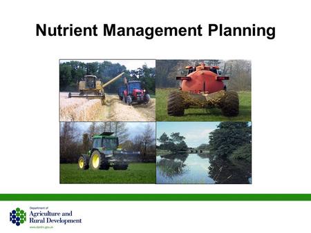 Nutrient Management Planning. 2 N Nitrogen P Phosphorus K Potassium ………NO 3 Nitrate ………P 2 O 5 Phosphate ………K 2 O Potash ……… Nutrients needed by grass.