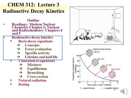 CHEM 312: Lecture 3 Radioactive Decay Kinetics