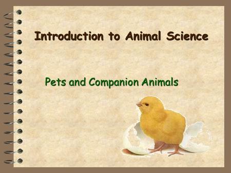 Introduction to Animal Science Pets and Companion Animals.