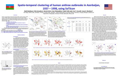 Materials and Methods GIS Development A GIS was constructed from historical records of known villages reporting human anthrax between the years 1937 and.