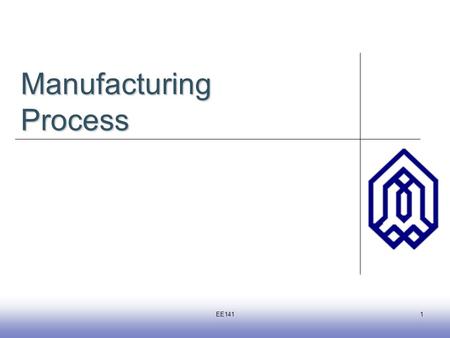 Introduction EE1411 Manufacturing Process. EE1412 What is a Semiconductor? Low resistivity => “conductor” High resistivity => “insulator” Intermediate.