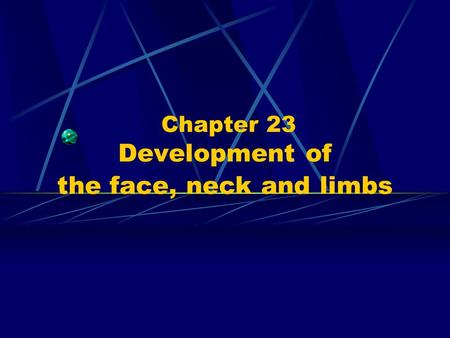 Chapter 23 Development of the face, neck and limbs