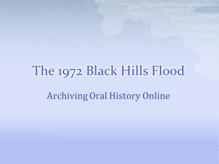 Archiving Oral History Online.  Jason Walker Public Services and Circulation/Technical Services Supervisor  Marti Fuerst Public Services Library Associate.