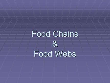 Food Chains & Food Webs. Food chain  Food chain: A model that shows how energy and matter move through an ecosystem AcornSquirrelRed-tailed hawk AcornSquirrelRed-tailed.