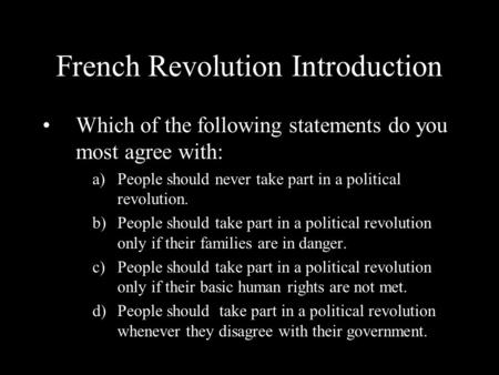 French Revolution Introduction