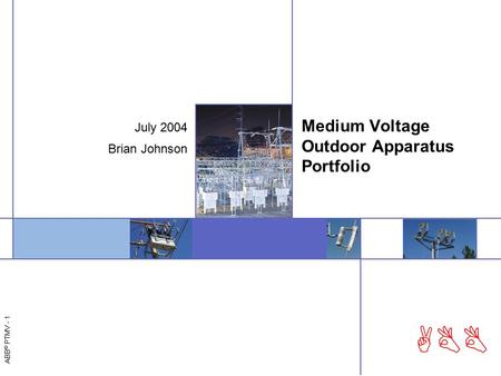 Medium Voltage Outdoor Apparatus Portfolio