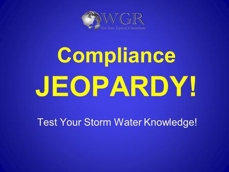 Test Your Storm Water Knowledge!