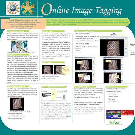 A radiologist analyzes an X-ray image, and writes his observations on papers  Image Tagging improves the quality, consistency.  Usefulness of the data.