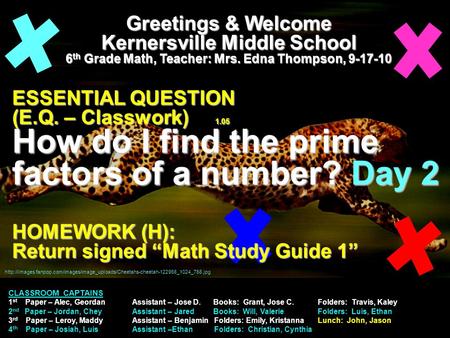 Greetings & Welcome Kernersville Middle School 6 th Grade Math, Teacher: