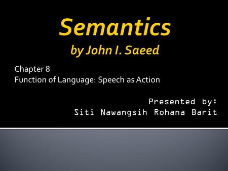 Semantics by John I. Saeed