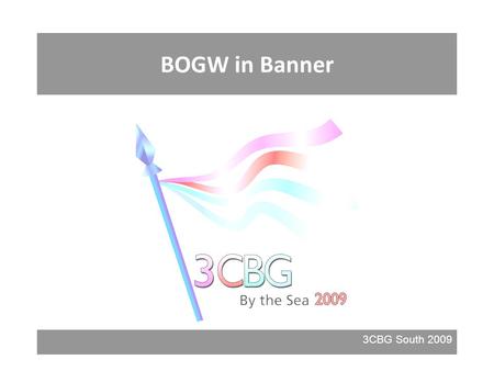 3CBG South 2009 BOGW in Banner. Advantages of the Banner BOGW Module Flexible Options college selects how to pay BOG using Attributes, Exemptions or Funds.