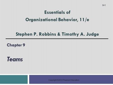 Stephen P. Robbins & Timothy A. Judge