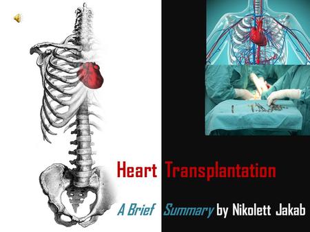 Heart Transplantation A Brief Summary by Nikolett Jakab.