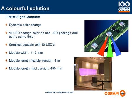 A colourful solution LINEARlight Colormix Dynamic color change