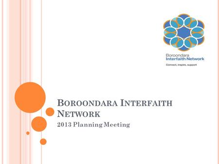 B OROONDARA I NTERFAITH N ETWORK 2013 Planning Meeting.