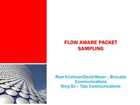 Flow Aware Packet Sampling