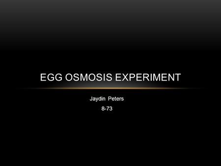 Egg Osmosis Experiment