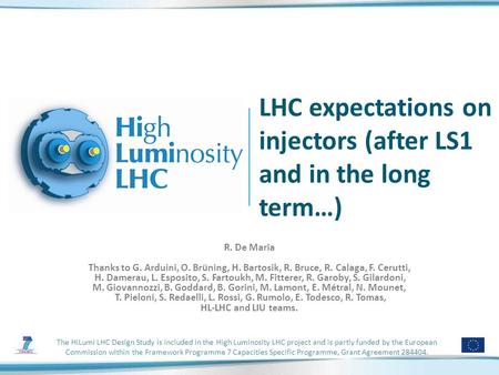 The HiLumi LHC Design Study is included in the High Luminosity LHC project and is partly funded by the European Commission within the Framework Programme.