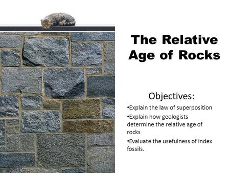 The Relative Age of Rocks