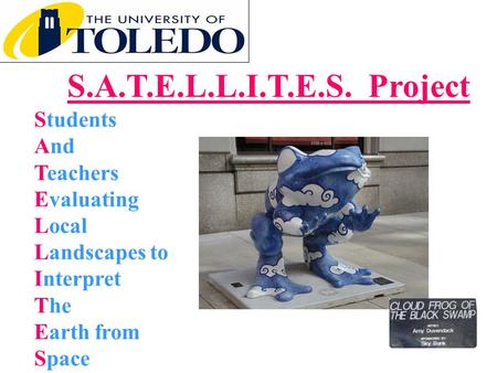 S.A.T.E.L.L.I.T.E.S. Project Students And Teachers Evaluating Local Landscapes to Interpret The Earth from Space Cloud Frog picture, research project name,