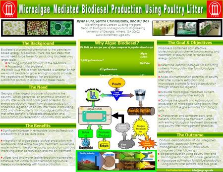 Carbon Dioxide Flue Gas Heat & Power Generation Biomass Producti on Nutrie nt Remov al Biogas Producti on Ryan Hunt, Senthil Chinnasamy, and KC Das Biorefining.