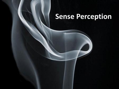 Sense Perception.