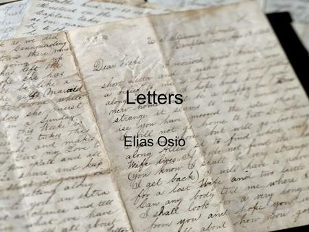 Letters Elias Osio. Chinese Villager Dear Hu Jintao and residing chairmen, I have lived here on the Yangtze River for all my life. This honorable village.