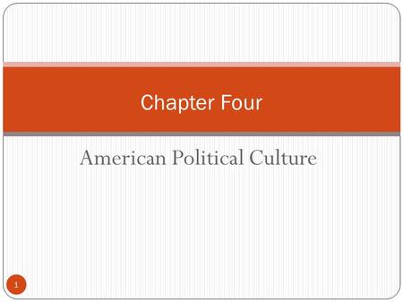 American Political Culture 1 Chapter Four. Culture 2 Politically, there are three main differences among countries: constitutional, demographic, and cultural.